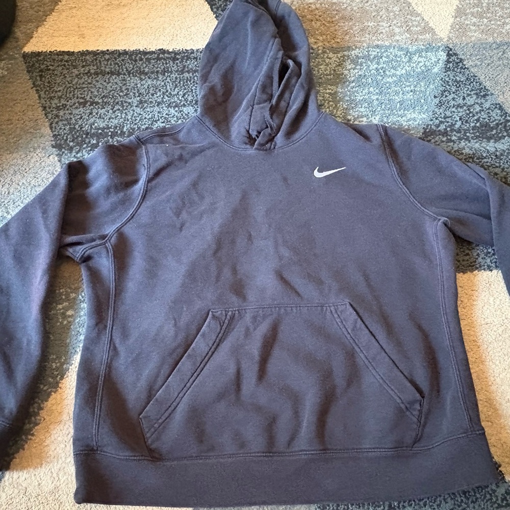 Nike black Sweater with Ribbed Cuffs and Minimal Branding